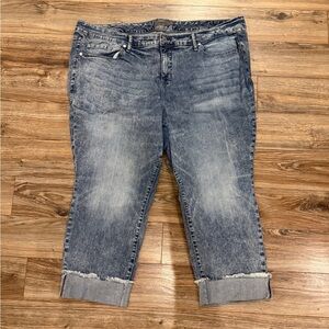 Torrid Distressed Blue Ankle Jeans